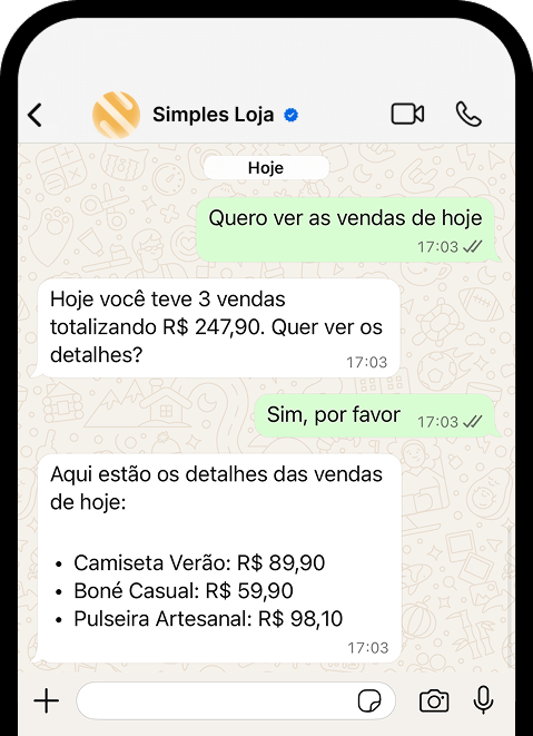 WhatsApp conversation mockup